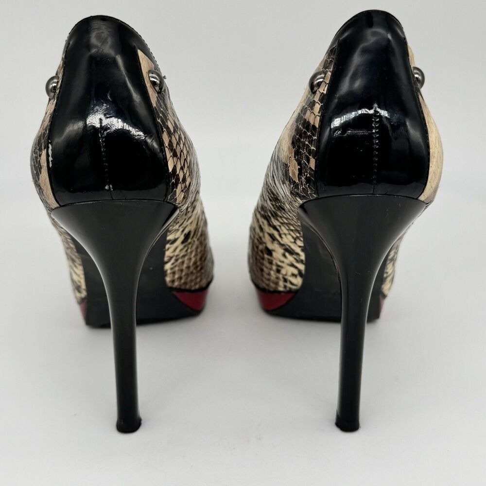 GUESS Womens Stiletto Snake Animal Print Party Shoes Pump Heel US 8.5M Y2K 90s - Picture 6 of 16